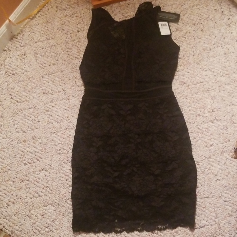 Brand New XS Black Lace Dress.